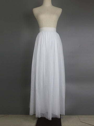 Airchics tulle longue jupe plissé taille élastique tutu élégant femme